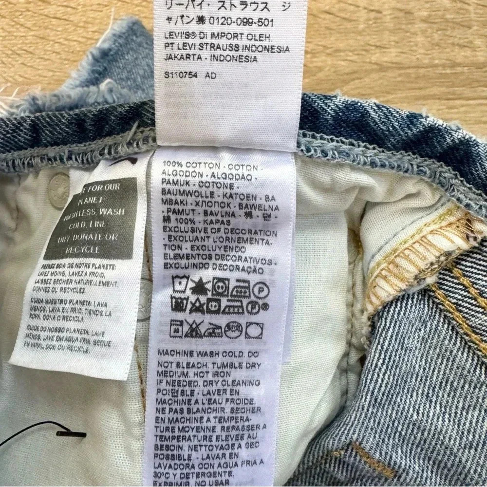 NWT Levi's 501 Waist Jean Shorts Blue 25 - Picture 7 of 12